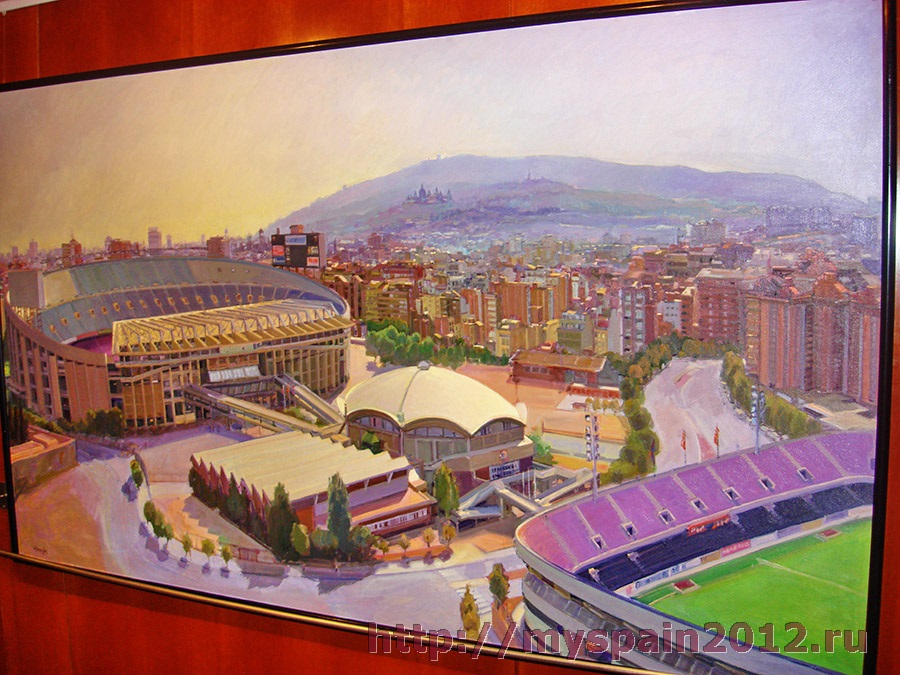 Музей "Барселоны" - картина с видом стадионного комплекса