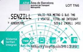 Билет на метро в Барселоне