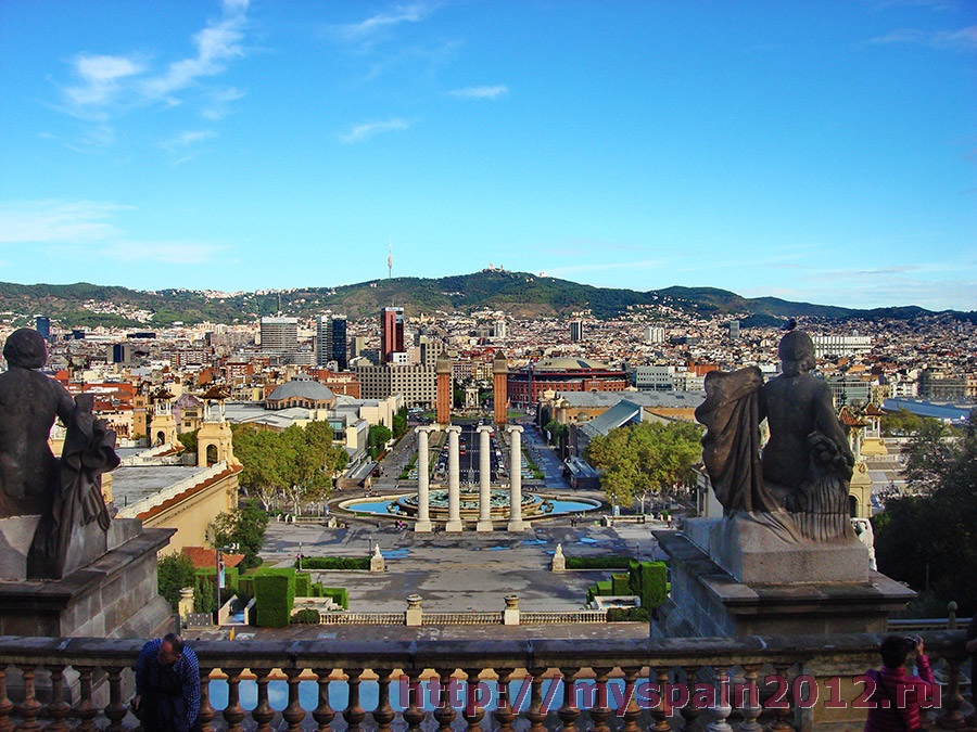 Вид на Барселону от Национального дворца