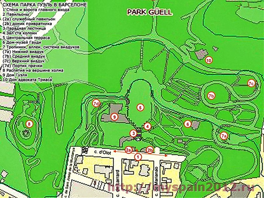 План парка Гуэля